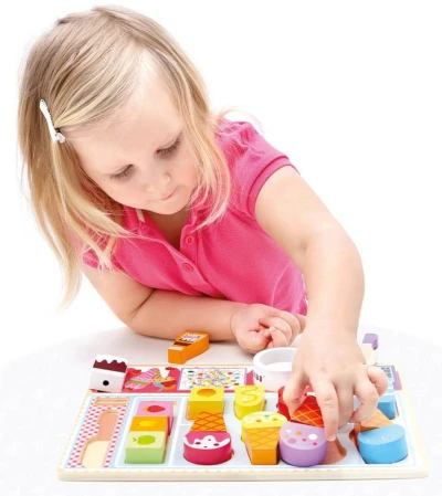 Bino DREVO 3D Puzzle skladačka Zmrzlinárstvo 27 dielikov (drevená hračka)