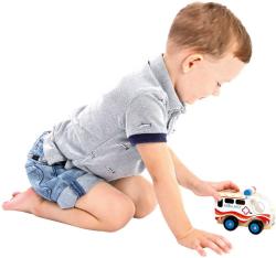 Bino DŘEVO Auto baby ambulance sanitka volný chod (dřevěná hračka)