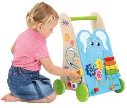 Bino DŘEVO Chodítko Activity baby s aktivitami a xylofonem FSC 100%