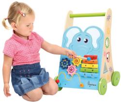 Bino DŘEVO Chodítko Activity baby s aktivitami a xylofonem FSC 100%