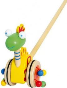 Bino DŘEVO Jezdík Dinosaurus (dřevěná hračka)