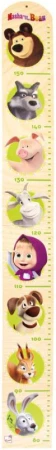 Bino DŘEVO Metr dětský nástěnný Máša a medvěd do 160cm přírodní Bino DŘEVO Metr dětský nástěnný Máša a medvěd do 160cm přírodní