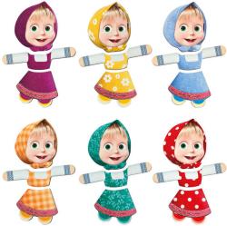 Bino DŘEVO Šatní skříň Máša a medvěd vkládací puzzle 18 dílků v boxu