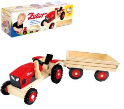 Bino DŘEVO Traktor Zetor set s vlečkou (dřevěná hračka) Bino DŘEVO Traktor Zetor set s vlečkou (dřevěná hračka)