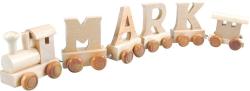 Bino DŘEVO Vagónek písmeno M doplněk k vláčku s abecedou