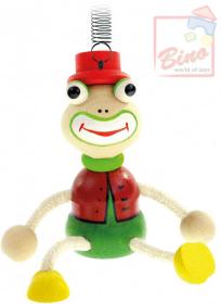 Bino DŘEVO Žába na pružině 12cm pružiňák (dřevěná hračka) Bino DŘEVO Žába na pružině 12cm pružiňák (dřevěná hračka)