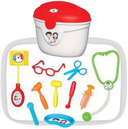 Bino Lékařský vozík 32x48x36cm + dětské lékařské potřeby plast