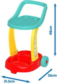 Bino Lékařský vozík 32x48x36cm + dětské lékařské potřeby plast