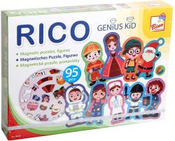 Bino Magnetické puzzle skládačka postavičky 95 dílků (dřevěná hračka)