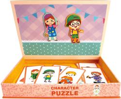Bino Magnetické puzzle skládačka postavičky 95 dílků (dřevěná hračka)