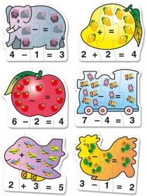 Bino Puzzle Hraj si a počítej skládačka edukativní velké dílky 6v1