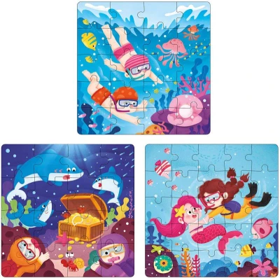 Bino PUZZLE Magnetické 3v1 moře skládačka 61 dílků