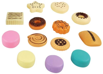 Bino Strojan na dorty set s cukrovím růžový kovový makety potravin