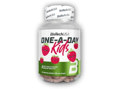 BioTech USA One-A-Day Kids 90 tablet jahoda malina BioTech USA One-A-Day Kids 90 tablet jahoda malina