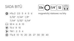 Bit nástavec sada 33díl. S2 speciál FESTA
