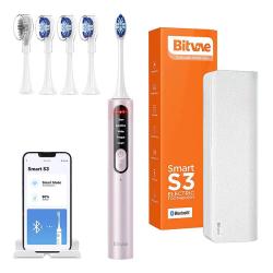 Bitvae Sonic toothbrush with app, tips set and travel etui S3 (pink) Bitvae Sonic toothbrush with app, tips set and travel etui S3 (pink)