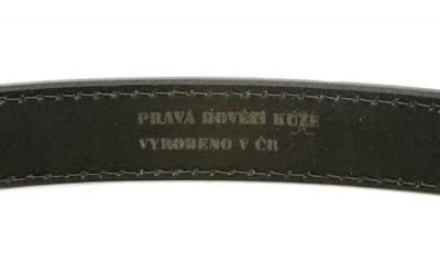 Black Hand 034-98 pánsky čierny kožený opasok šírka 28 mm