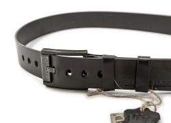Black Hand 120-98 pánský černý kožený opasek šíře 38 mm