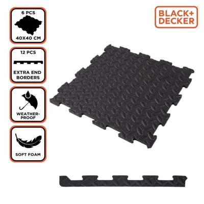 Blackdecker Podlahové rohože 40 x 40 cm sada 6ks