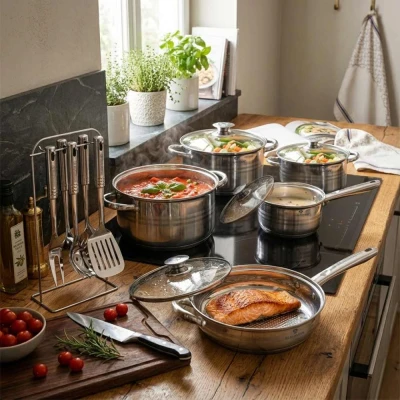Blaumann Sada nádobí nerez 17 ks Jumbo Gourmet Line