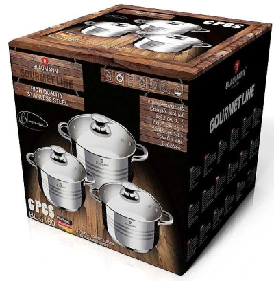 Blaumann Sada nádobí nerez 6 ks Gourmet line