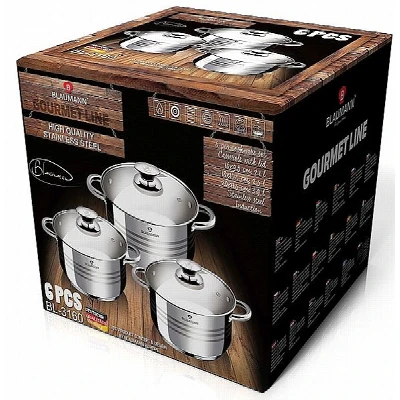 Blaumann Sada nádobí nerez 6 ks Gourmet line