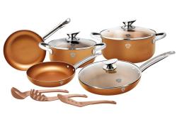 Blaumann Sada nádobí s nepřilnavým povrchem Le Chef Line Rosegold 11 ks Blaumann Sada nádobí s nepřilnavým povrchem Le Chef Line Rosegold 11 ks