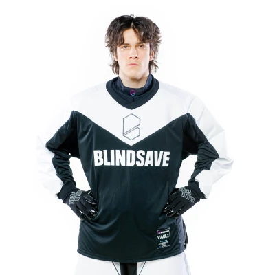 BLINDSAVE VAULT GOALIE JERSEY TOP BLACK WHITE BLINDSAVE VAULT GOALIE JERSEY TOP BLACK WHITE