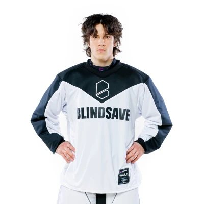BLINDSAVE VAULT GOALIE JERSEY TOP WHITE BLACK BLINDSAVE VAULT GOALIE JERSEY TOP WHITE BLACK