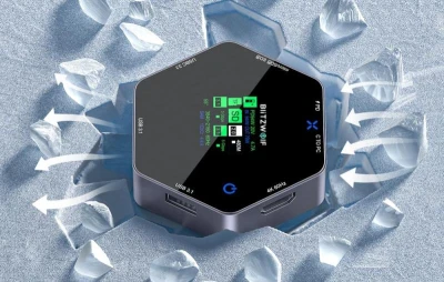 BlitzWolf BW-TH16 tmavě šedá 8v1 100W LCD USB-C dokovací stanice