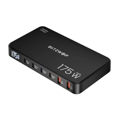 BlitzWolf BW-S30 černá 6 v 1 4xUSB-C + 2xUSB 175W nabíjecí stanice