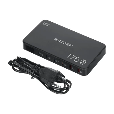BlitzWolf BW-S30 černá 6 v 1 4xUSB-C + 2xUSB 175W nabíjecí stanice