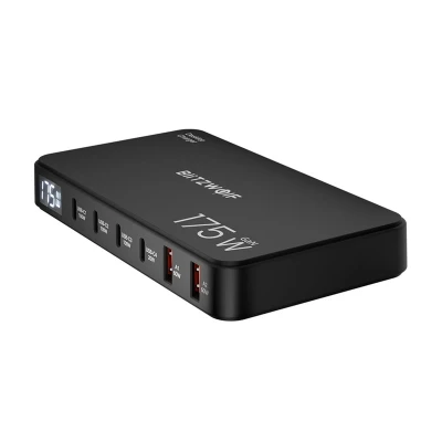 BlitzWolf BW-S30 černá 6 v 1 4xUSB-C + 2xUSB 175W nabíjecí stanice