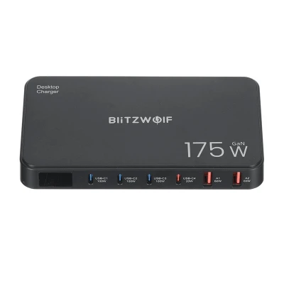 BlitzWolf BW-S30 černá 6 v 1 4xUSB-C + 2xUSB 175W nabíjecí stanice