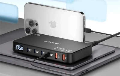 BlitzWolf BW-S30 černá 6 v 1 4xUSB-C + 2xUSB 175W nabíjecí stanice
