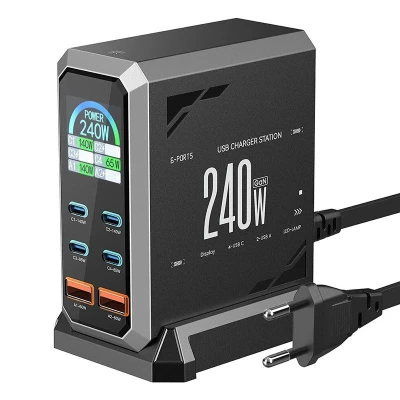 Blitzwolf BW-S31 2xUSB-A, 4xUSB-C, PD, 240W síťová nabíječka.