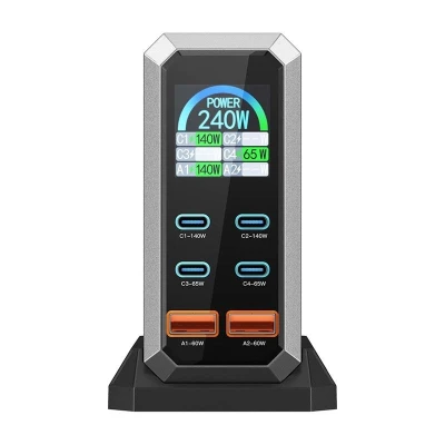 Blitzwolf BW-S31 2xUSB-A, 4xUSB-C, PD, 240W síťová nabíječka.