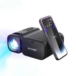 Blitzwolf BW-V3 Mini LED paprsek / projektor, Wi-Fi + Bluetooth (černý)