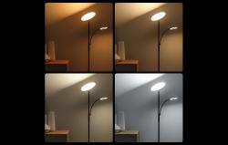 Blitzwolf Dvojitá stojací lampa s dálkovým ovládáním BlitzWill BWL-FL-0001, 36W (černá)
