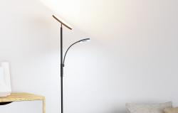Blitzwolf Dvojitá stojací lampa s dálkovým ovládáním BlitzWill BWL-FL-0001, 36W (černá)