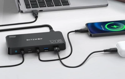 BlitzWolf BW-i100 černá 5v1 120W nabíjecí stanice