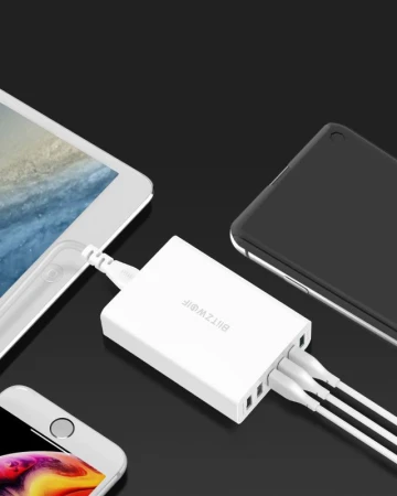 BlitzWolf BW-S15 bílá 60W 6x USB QC 3.0 nabíječka