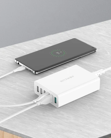BlitzWolf BW-S15 bílá 60W 6x USB QC 3.0 nabíječka
