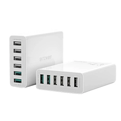 BlitzWolf BW-S15 bílá 60W 6x USB QC 3.0 nabíječka
