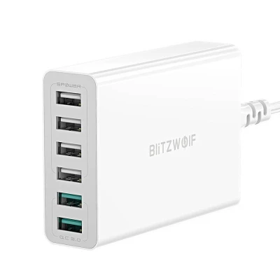 BlitzWolf BW-S15 bílá 60W 6x USB QC 3.0 nabíječka
