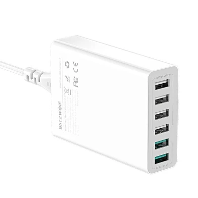 BlitzWolf BW-S15 bílá 60W 6x USB QC 3.0 nabíječka