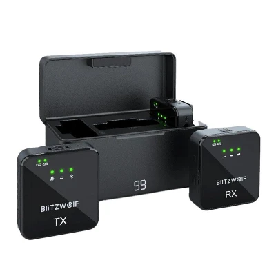 Blitzwolf Wireless Microphone, BW-SX63, 1000mAh (black)