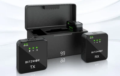 Blitzwolf Wireless Microphone, BW-SX63, 1000mAh (black)