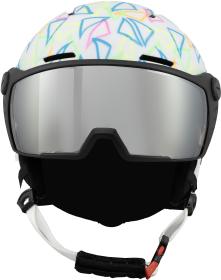 Blizzard Flash Visor junior white/multicolor lyžařská přilba se štítem