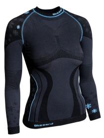 Blizzard Viva long sleeve anthracite/light blue funkční triko